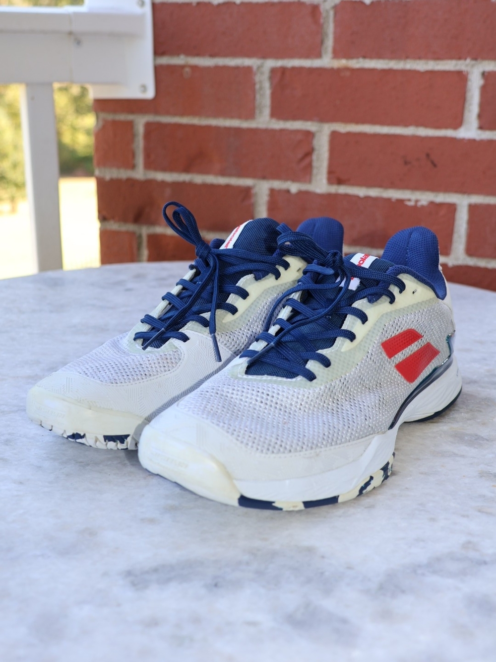 Men's Athletic Running Shoes - Blue & White